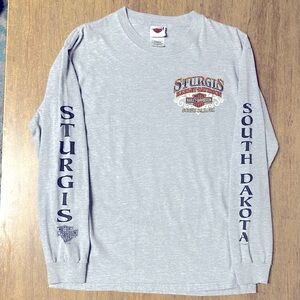 Harley Davidson Motorcycles euc Sturgis, South Dakota Mount Rushmore ls tee top